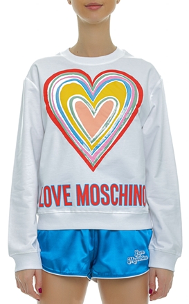 LOVE MOSCHINO-Bluza cu logo grafic inima
